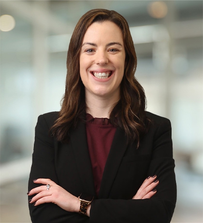 Kelly L. McNaughton, Associate at Fox Rothschild LLP seen in a formal office outfit